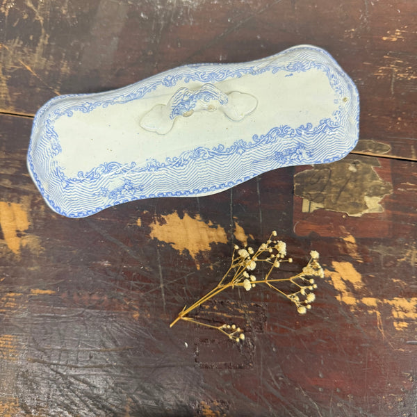Antique Victorian Delicate Floral Tooth Brush Dish