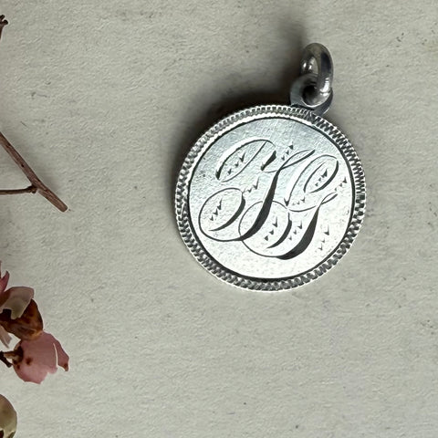 Victorian JG & Bird Love Token Charm
