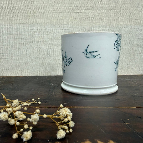 Antique Edwardian Blue Transfer Cup