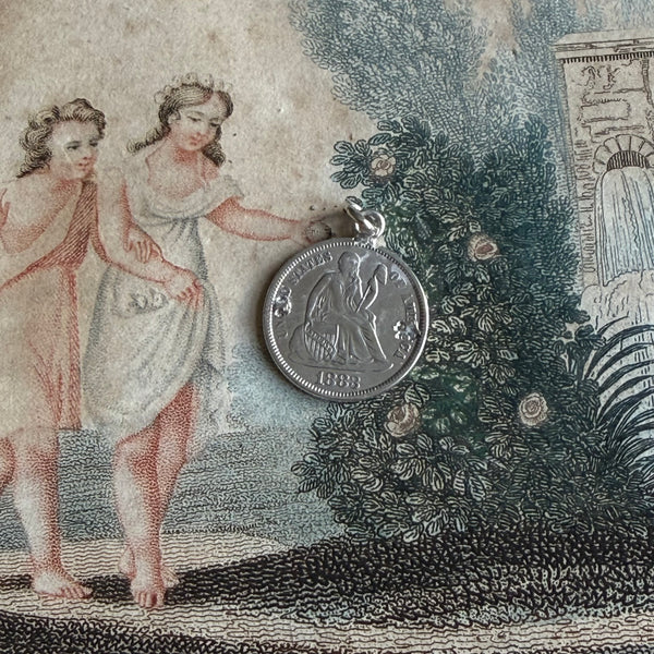 Victorian D Love Token Charm