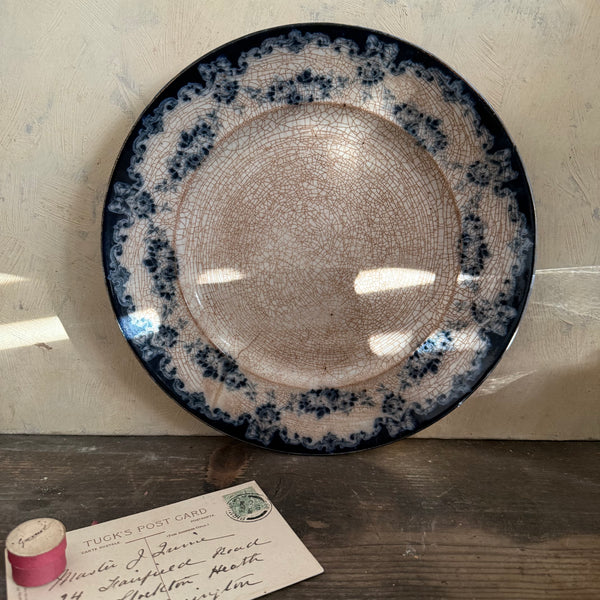 Vintage Floral Crazed Plate