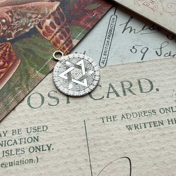Victorian Star of David Love Token Charm