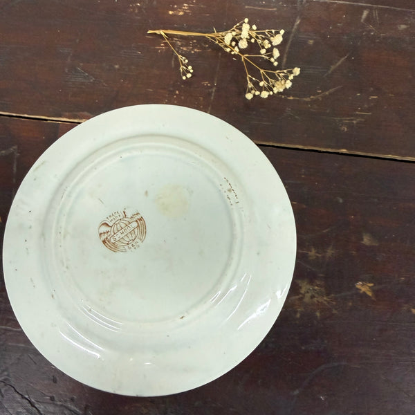 Victorian Staffordshire Clock & Alphabet Plate