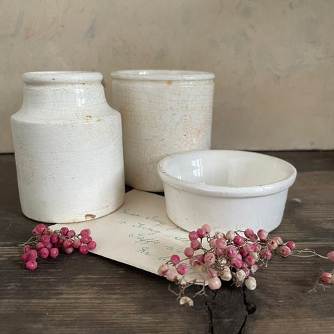 Antique Three Victorian Pots
