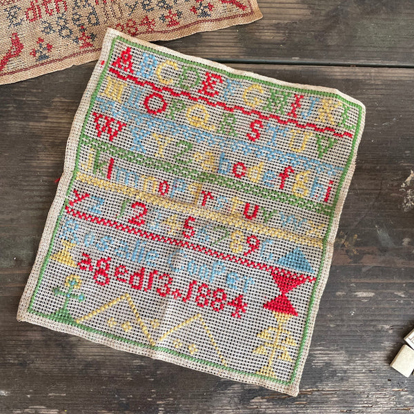 Antique 1884 Sister Samplers