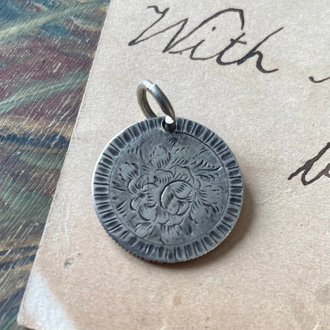 Victorian Floral Love Token Charm
