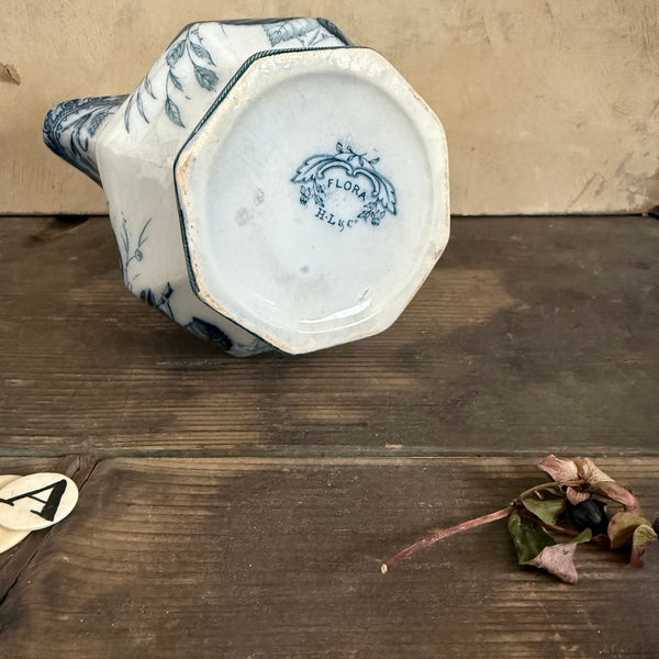 Antique Floral Transferware Jug