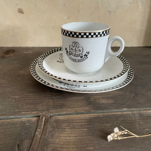 Vintage Girl Guides Cup, Saucer & Plate