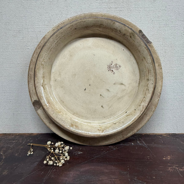 Antique Victorian Transfer Tea Pot Plate