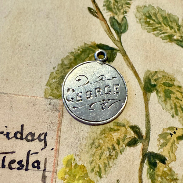 Victorian George & AH Love Token Charm