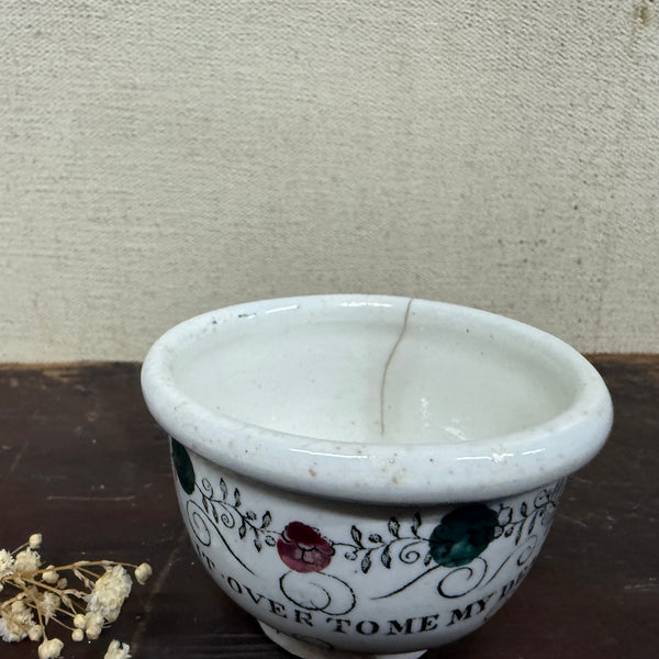 Antique Victorian Motto Pots