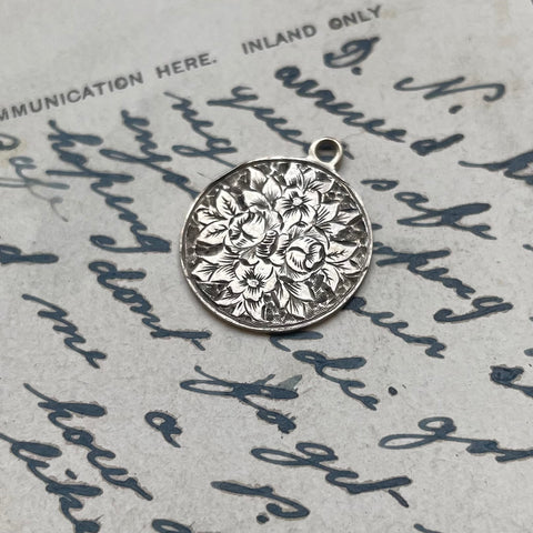 Victorian Floral Love Token Charm