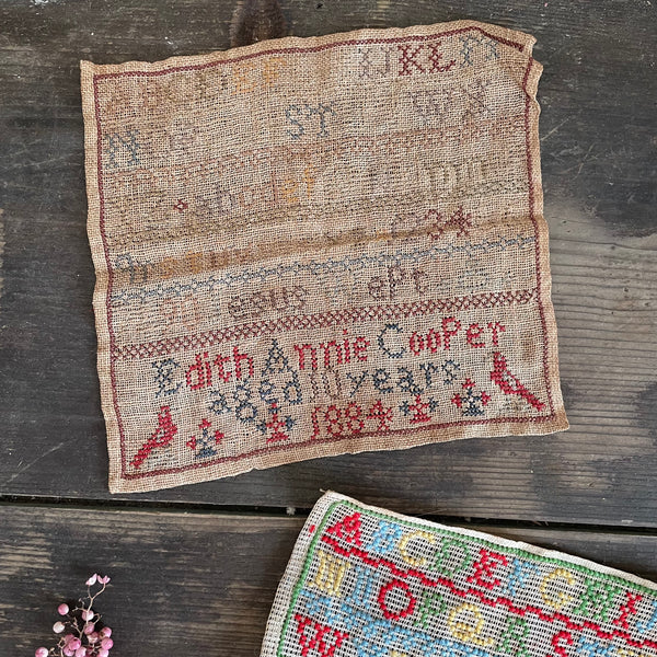 Antique 1884 Sister Samplers