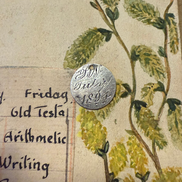 Victorian JW Love Token Charm