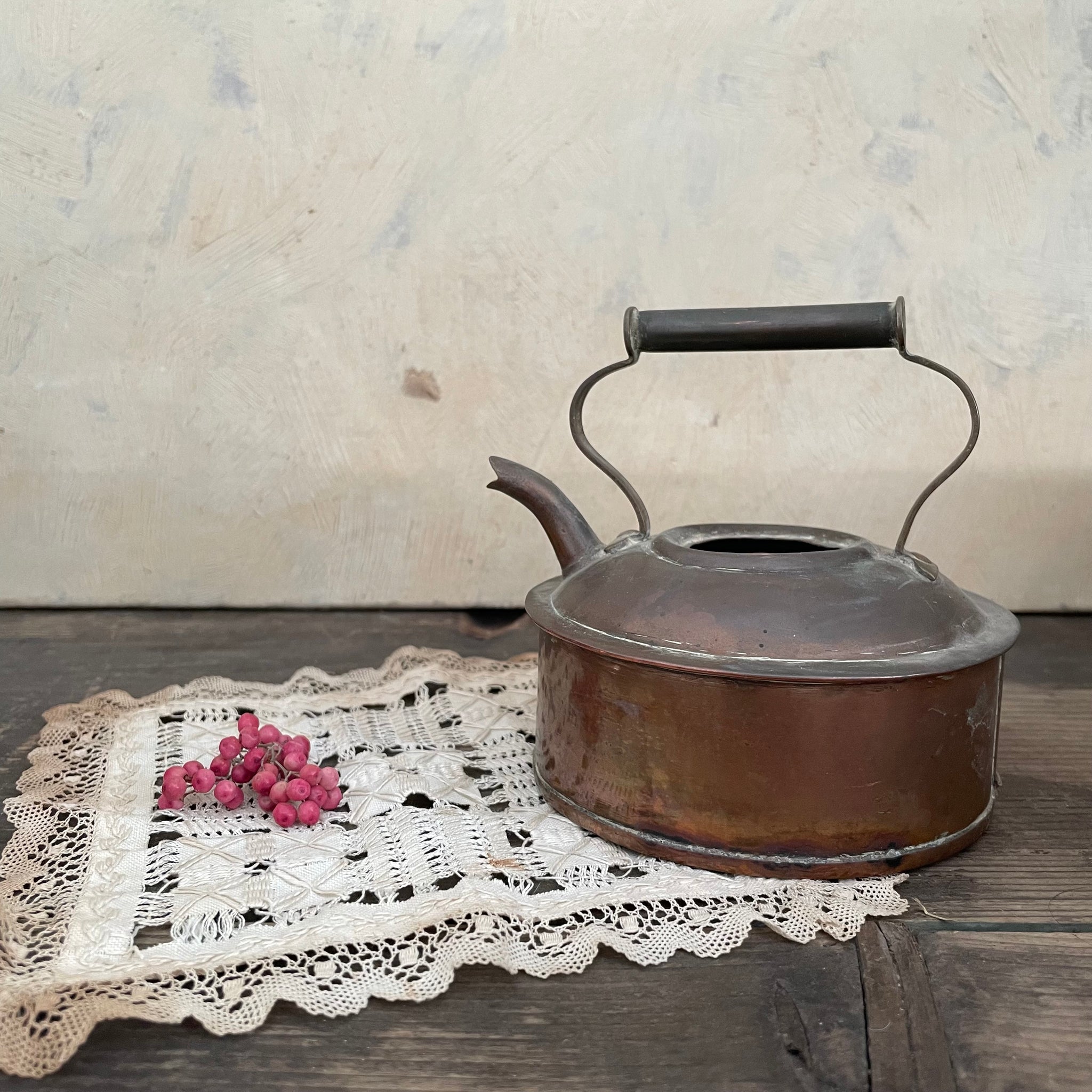 Vintage Pretty Copper Kettle