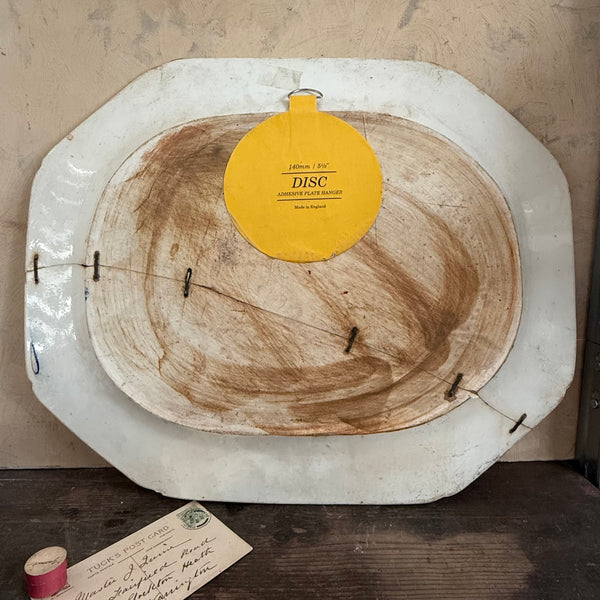 Antique Large Staple Repair Platter