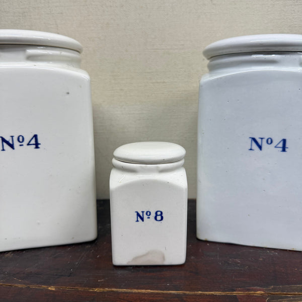 Antique Edwardian Number Pots