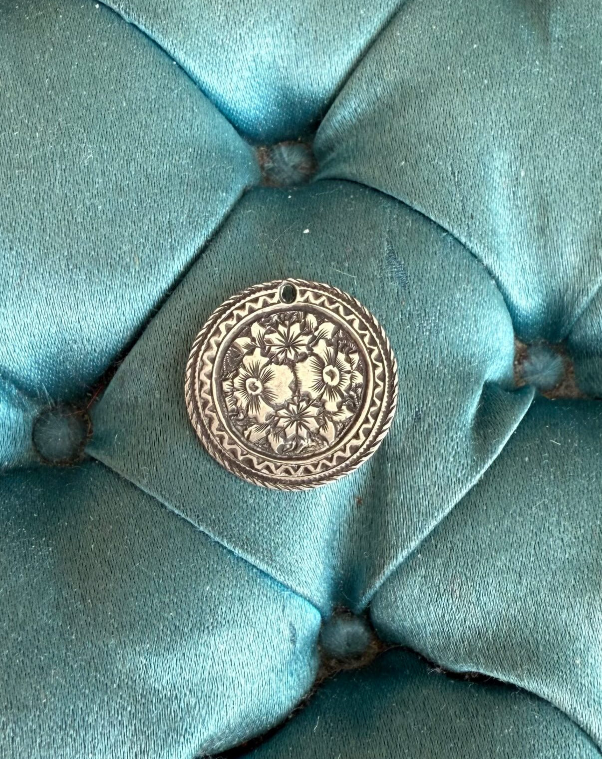 Floral Flower Love Token Pendant Charm