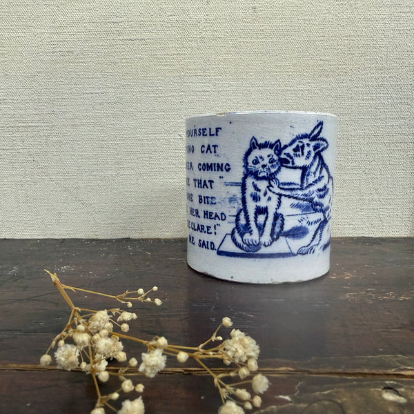 Antique Cat Transfer Cup