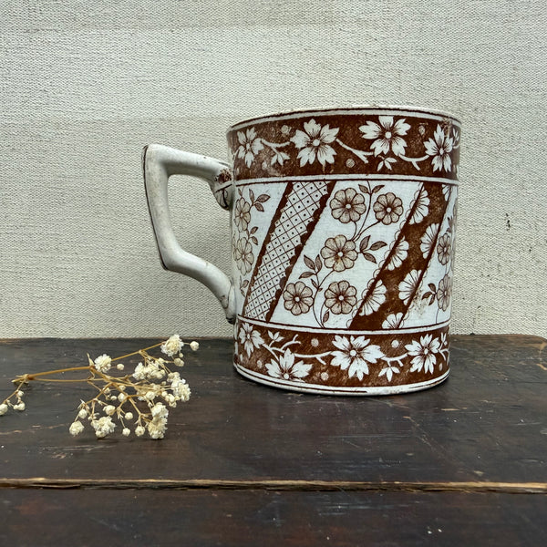 Antique Transfer Floral Cup
