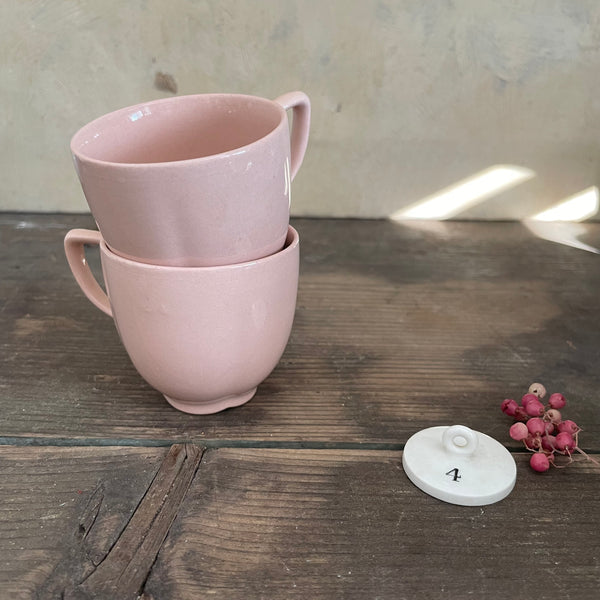 Two Vintage Pink Child Tea Cups