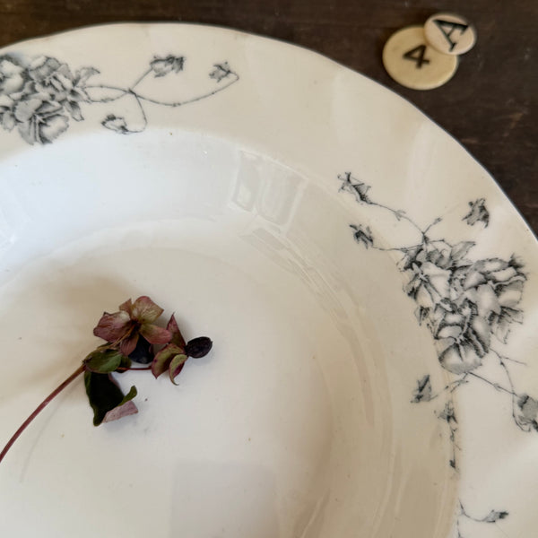 Antique Floral Plate