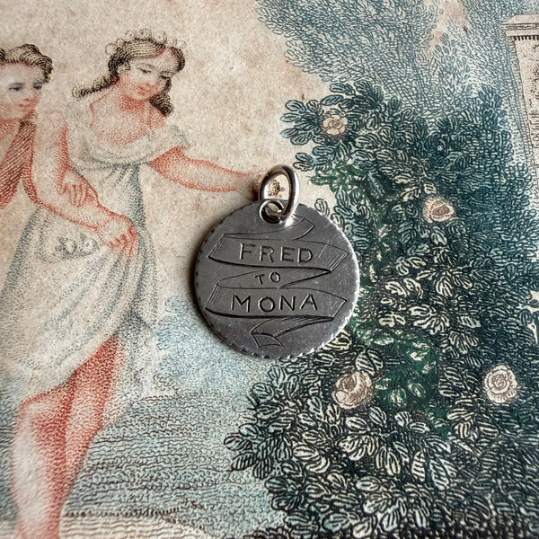 Victorian Fred to Mona Love Token Charm