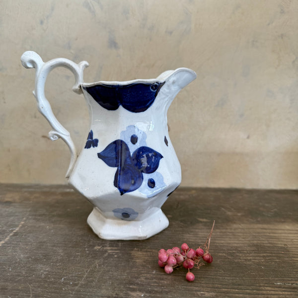 Antique Blue Floral Jug