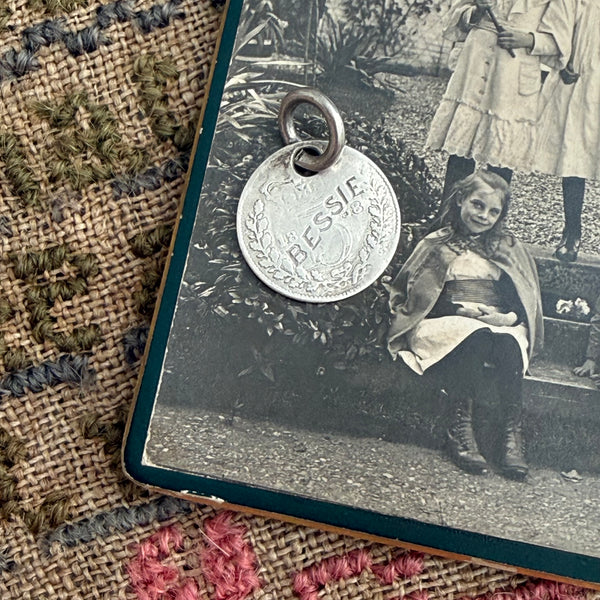 Victorian Bessie Love Token Charm