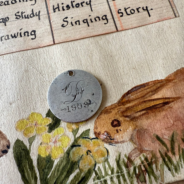 Victorian D 1908 Love Token Charm