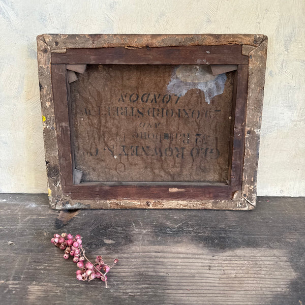 Antique Victorian Nest Painting on Canvas