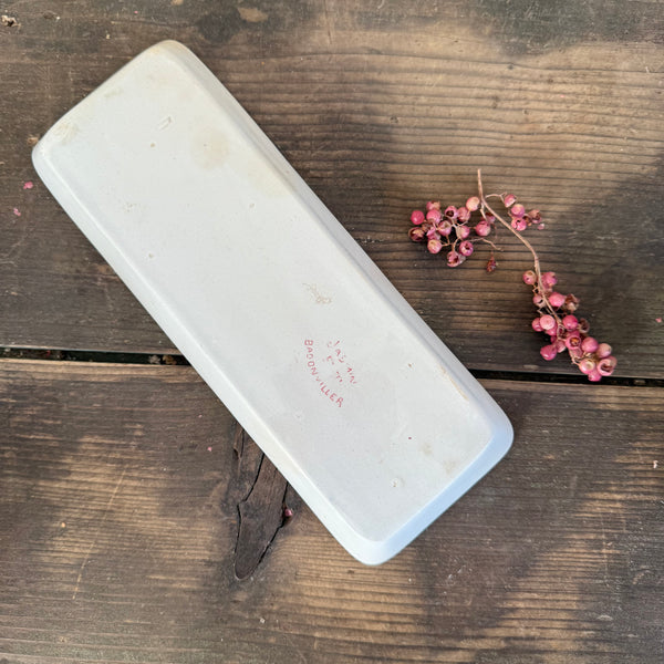 Antique French Pink Ceramic Tray