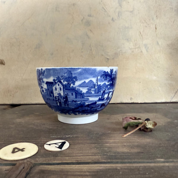 Pretty Staple Repair Antique Bowl