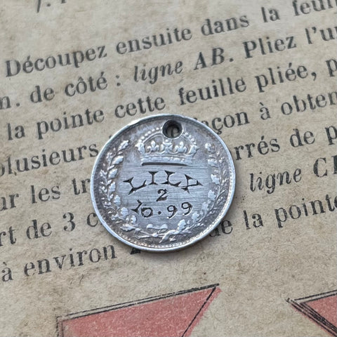 Victorian Lily Love Token Charm