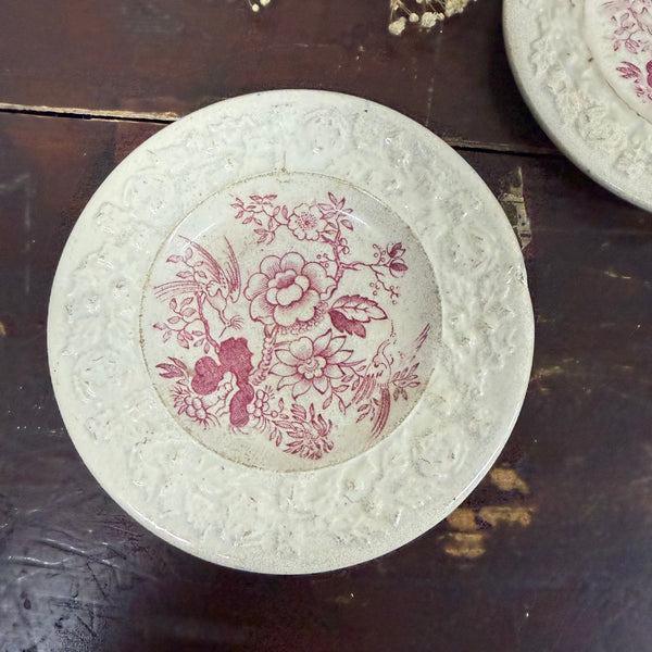 Victorian Pink Transfer Floral Plate