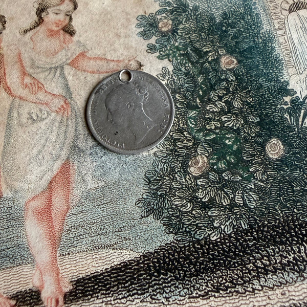 Victorian JW Love Token Charm