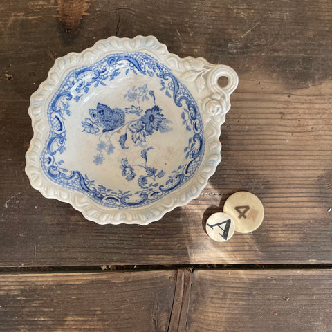 Antique Victorian Floral Trinket Dish