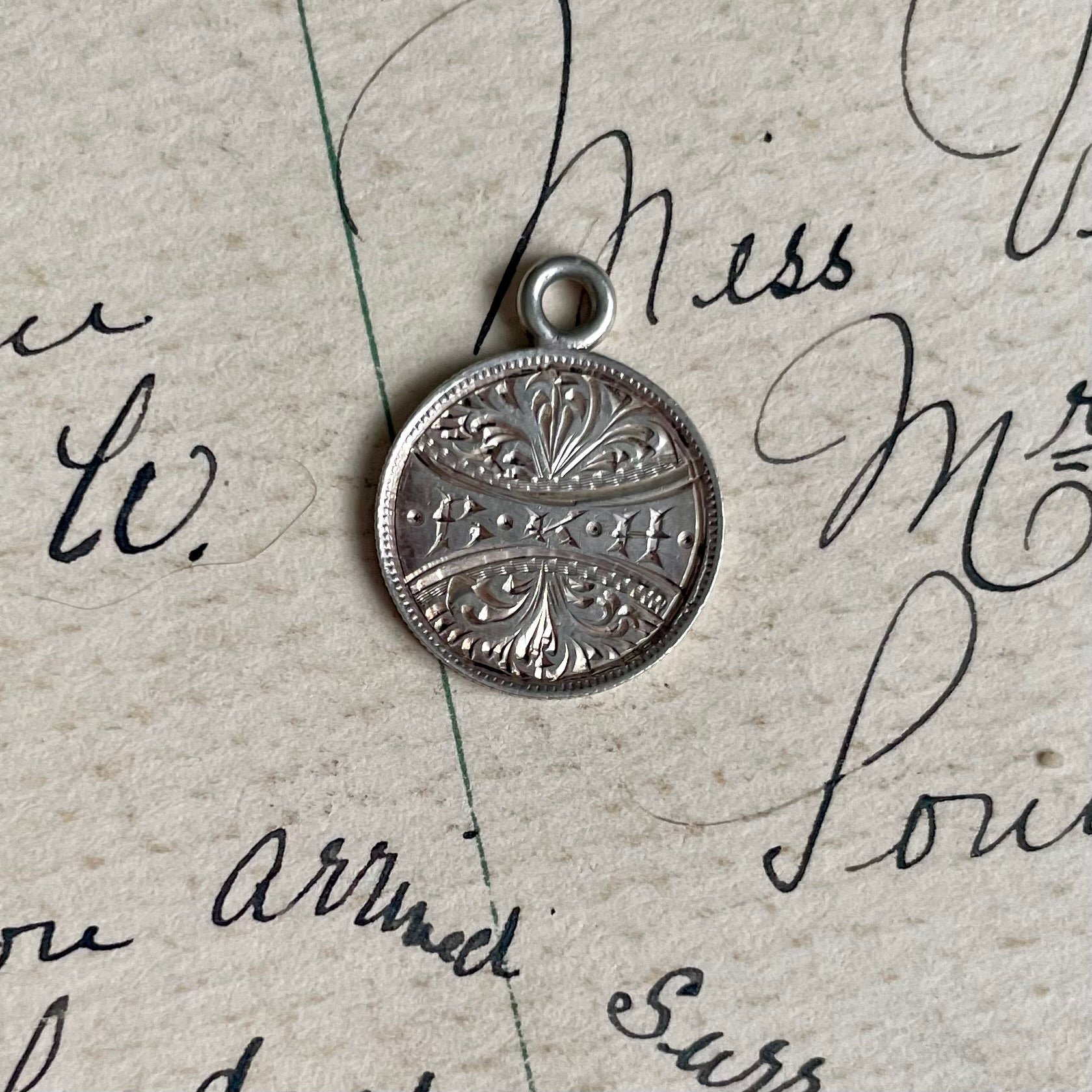 Victorian R.K.H Love Token Charm
