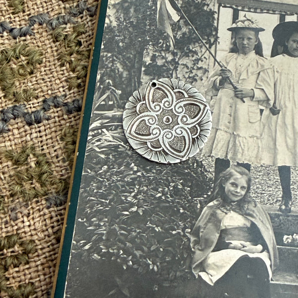 Victorian Patterened Love Token Charm
