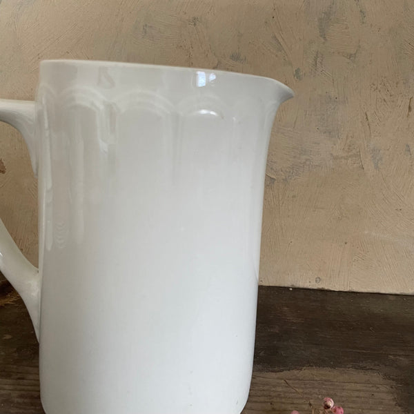 Antique Scallop White Jug