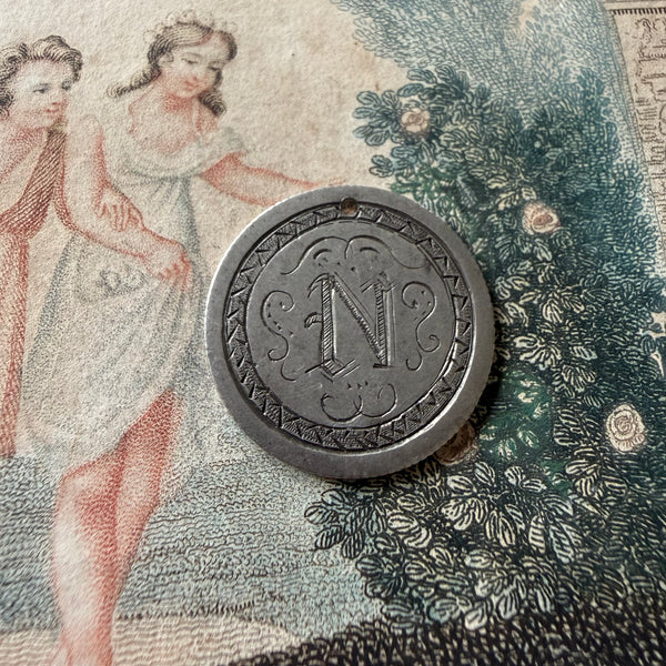 Victorian N Love Token Charm