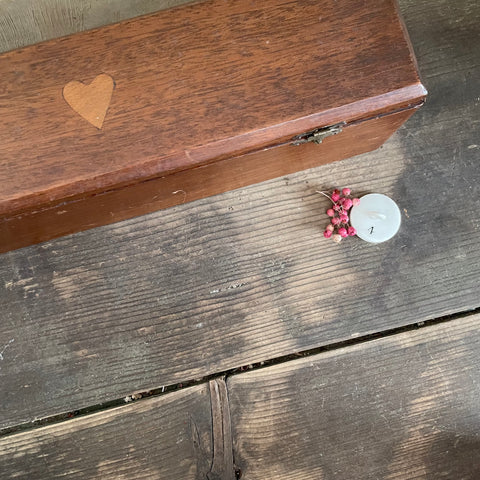 Antique Heart Inset Box