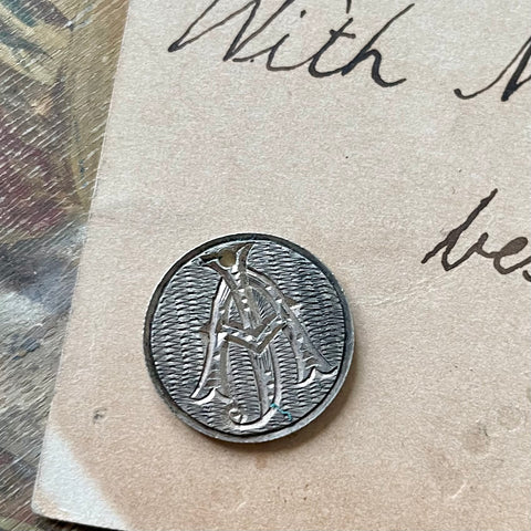 Victorian AJ/JA Love Token Charm