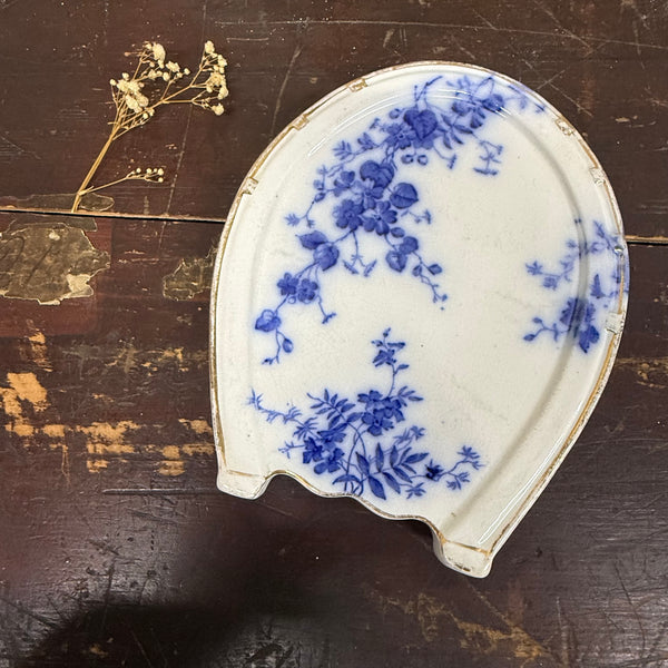 Antique Horseshoe Transfer Tea Pot Plate