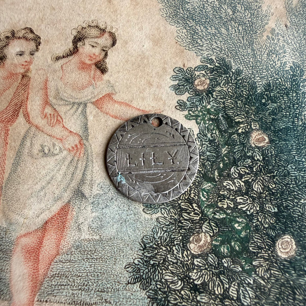 Victorian Lily Love Token Charm