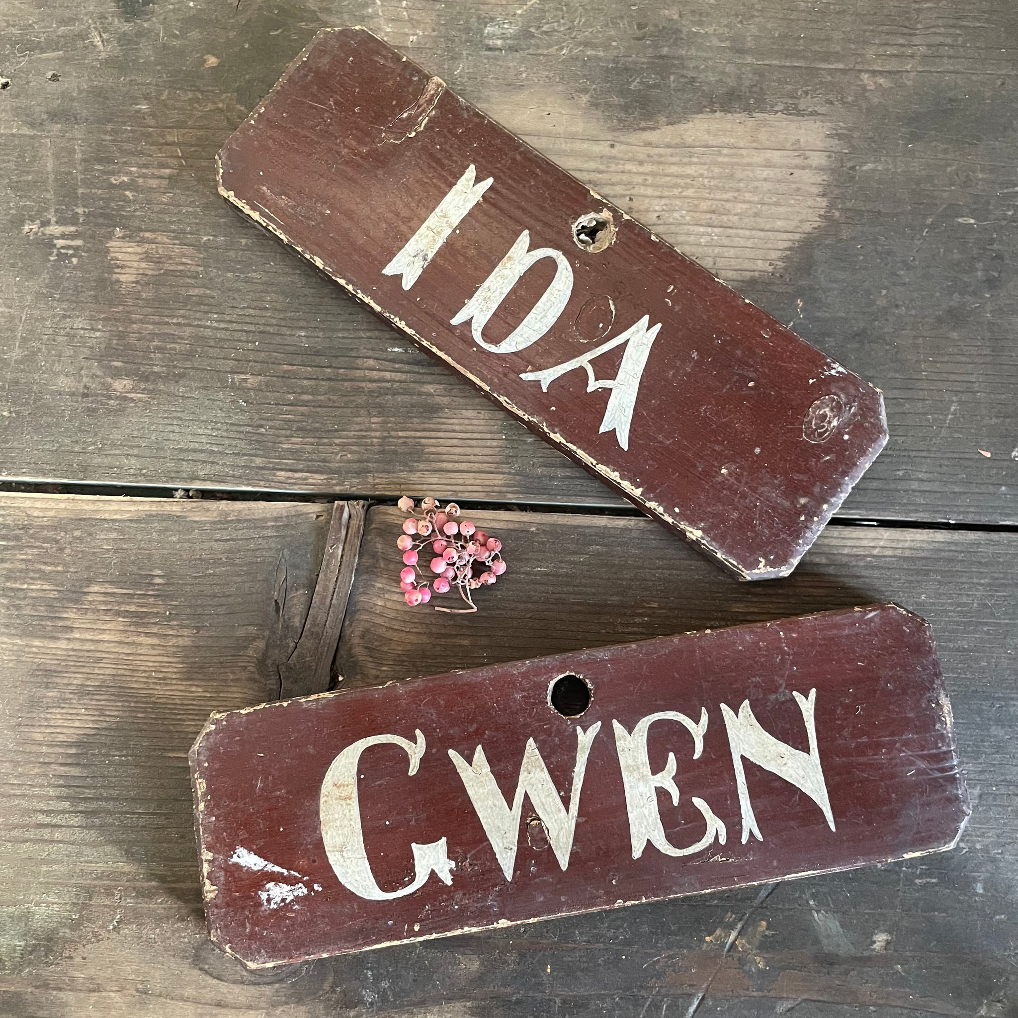 Antique Horse Name Signs