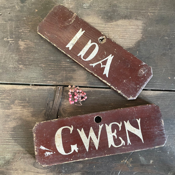 Antique Horse Name Signs