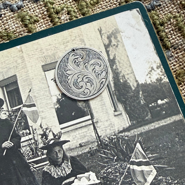 Victorian Pattern Love Token Charm