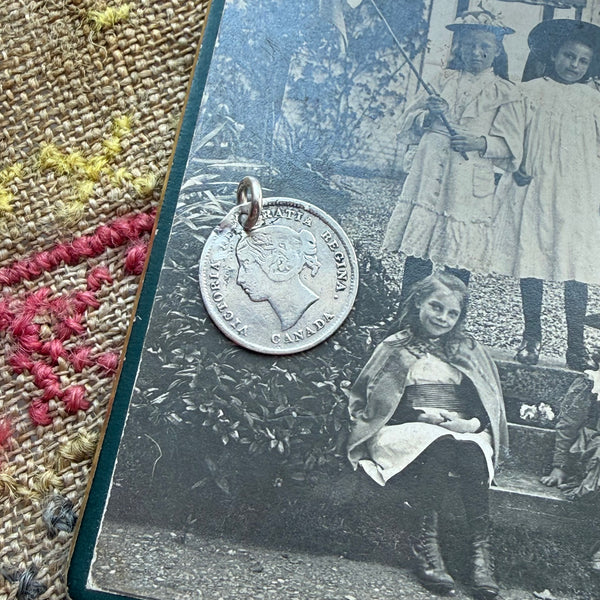 Victorian M Love Token Charm