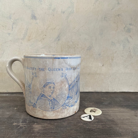 Antique Queen Victoria Beautifully Stained Cup